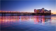 Red Pier Reflections by Anna Stowe