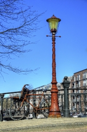 Lamppost and Bike by Terry Walters