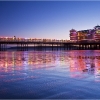 Red Pier Reflections by Anna Stowe