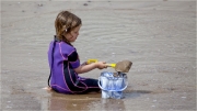 Bucket and Spade Girl by Jim Bullock