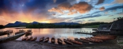 Sunset at the lakes by Mike Stanley