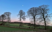 The-moon-at-sunset